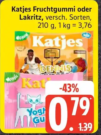 Edeka Katjes Fruchtgummi oder Lakritz Angebot