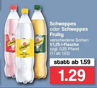 Famila Nord West Schweppes oder Schweppes Fruity 1/1,25L Flasche Angebot