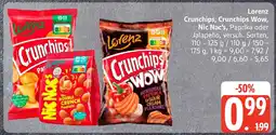 Edeka Lorenz Crunchips, Crunchips Wow, Nic Nac's, Paprika oder Jalapeño Angebot