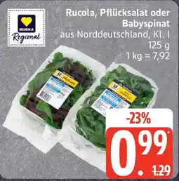 Edeka EDEKA Regional Rucola, Pflücksalat oder Babyspinat Angebot