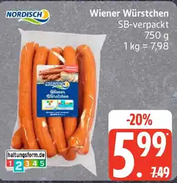 Edeka NORDISCH Wiener Würstchen Angebot