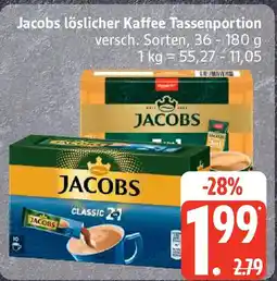Edeka Jacobs löslicher Kaffee Tassenportion Angebot