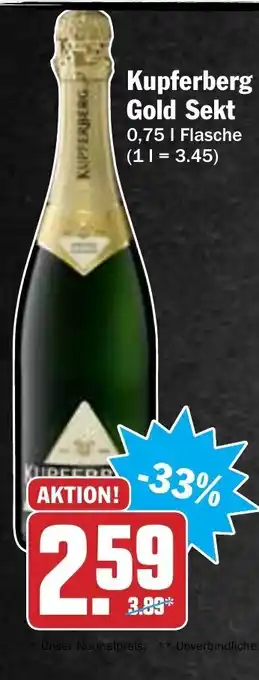 Hit Kupferberg Gold Sekt Angebot