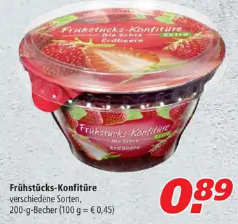 Marktkauf Frühstücks Konfitüre 200g Becher Angebot