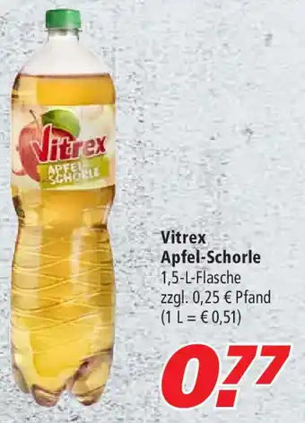 Marktkauf Vitrex Apfel Schorle 1,5L Angebot