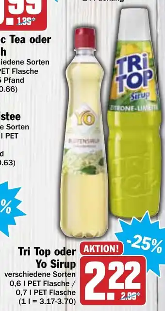 Hit Tri Top oder Yo Sirup Angebot