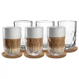 Netto Marken-Discount Leonardo Latte Macchiato Gläser mit Untersetzer Gocce 390 ml 6er Set Angebot