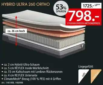 Matratze Hybrid ultra 260 ortho