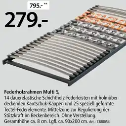 Zurbrüggen Dieter Knoll Federholzrahmen Multi S Angebot