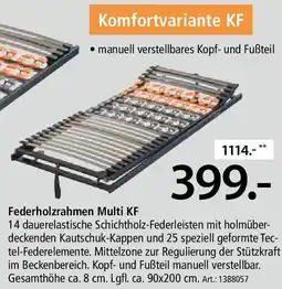Zurbrüggen Dieter Knoll Federholzrahmen Multi KF Angebot