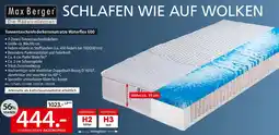 Zurbrüggen Max Berger Tonnentaschenfederkernmatratze Waterflex 600 Angebot
