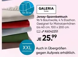 Galeria GALERIA home Jersey-Spannbettuch Angebot
