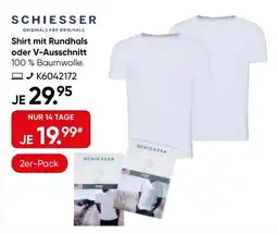 Galeria SCHIESSER Shirt mit Rundhals oder V-Ausschnitt Angebot