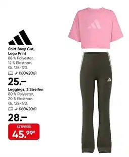 Galeria Adidas Shirt Boxy Cut, Logo Print Angebot