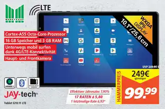 Marktkauf JAY-tech Tablet G10.11 LTE Angebot