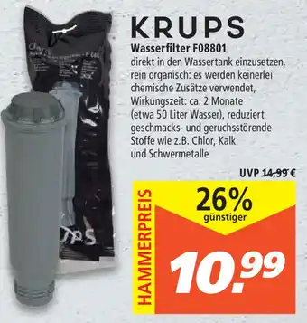 Marktkauf Krups Wasserfilter F08801 Angebot