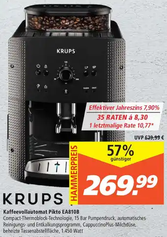 Marktkauf Krups Kaffeevollautomat Pikto EA810B Angebot