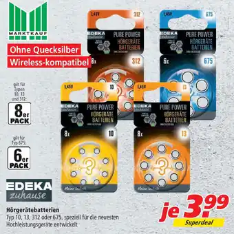 Marktkauf Edeka zuhause Hörgerätebatterien Angebot