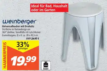 Marktkauf Weinberger Universalhocker mit Drehsitz Angebot