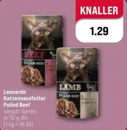 ZooRoyal Leonardo Katzennassfutter Pulled Beef Angebot