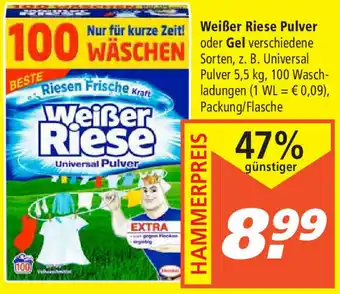 Marktkauf Weißer Riese Pulver oder Gel Angebot