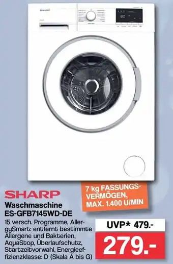 Famila Nord West Sharp Waschmaschine ES-GFB7145WD-DE Angebot