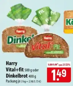 Famila Nord Ost Harry Vital+fit Dinkelbrot Angebot