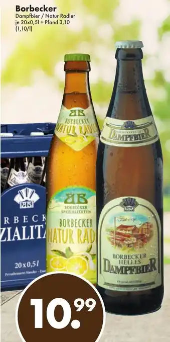 Trink und Spare Borbecker Dampfbier/Natur Radler 20x0,5L Angebot