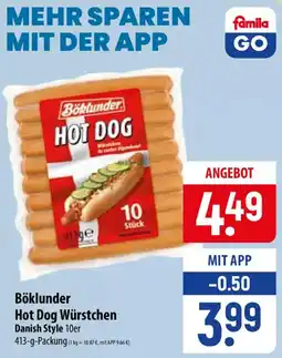 Famila Nord Ost Böklunder Hot Dog Würstchen Angebot