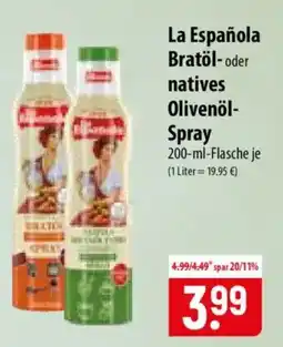 Famila Nord Ost La Española Bratöl- oder natives Olivenöl-Spray Angebot
