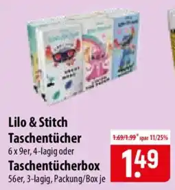 Famila Nord Ost Lilo & Stitch Taschentücher Angebot