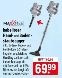 Famila Nord Ost MAXXMEE kabelloser Hand- und Bodenstaubsauger Angebot