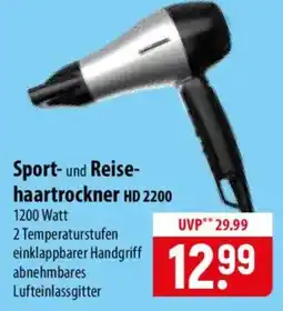 Famila Nord Ost Sport- und Reise-haartrockner HD 2200 Angebot
