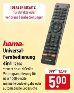 Famila Nord Ost hama Universal-Fernbedienung Angebot