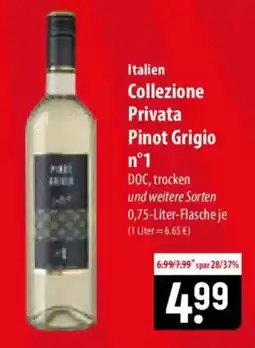 Famila Nord Ost Collezione Privata Pinot Grigio Angebot