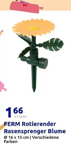 Action FERM Rotierender Rasensprenger Blume Angebot