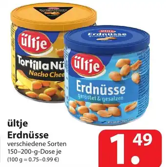 Famila Nord Ost Ültje Erdnüsse 150 - 200g Dose Angebot