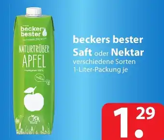 Famila Nord Ost Beckers Bester Saft oder Nektar 1L Angebot