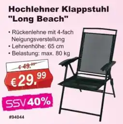 Stabilo Fachmarkt Hochlehner Klappstuhl "Long Beach" Angebot