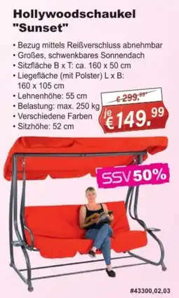 Stabilo Fachmarkt Hollywoodschaukel "Sunset" Angebot