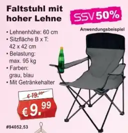 Stabilo Fachmarkt Faltstuhl mit hoher Lehne Angebot