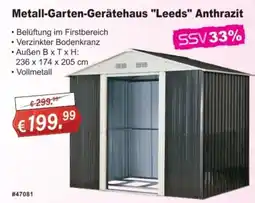 Stabilo Fachmarkt Metall-Garten-Gerätehaus "Leeds" Anthrazit Angebot