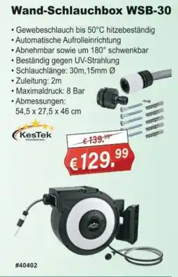 Stabilo Fachmarkt Wand-Schlauchbox WSB-30 Kestek Angebot