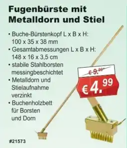Stabilo Fachmarkt Fugenbürste mit Metaldorn und Stiel Angebot