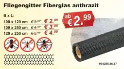 Stabilo Fachmarkt Fliegengitter Fiberglas anthrazit Angebot