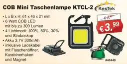 Stabilo Fachmarkt COB Mini Taschenlampe KTCL-2 Kestek Angebot