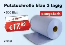 Stabilo Fachmarkt Putztuchrolle blau 3 lagig Angebot