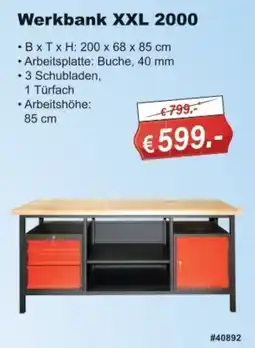 Stabilo Fachmarkt Werkbank XXL 2000 Angebot