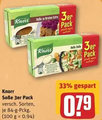 REWE Knorr Soße 3er Pack je 84-g-Pckg. Angebot