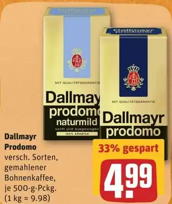 REWE Dallmayr Prodomo je 500-g-Pckg. Angebot